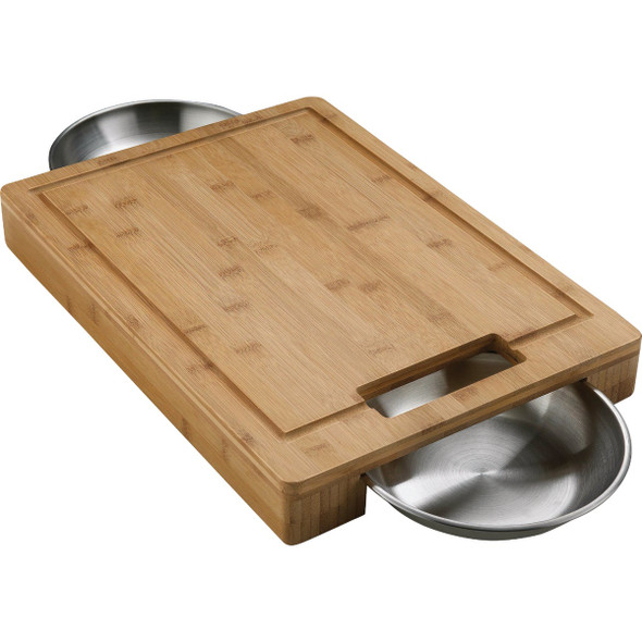 Napoleon PRO Cutting Board with Stainless Steel Bowls 70012