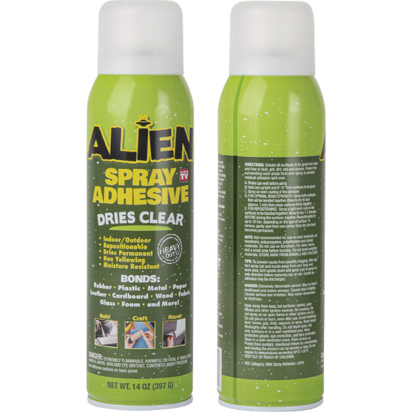 Alien 14 Oz. Spray Adhesive, Clear 9658