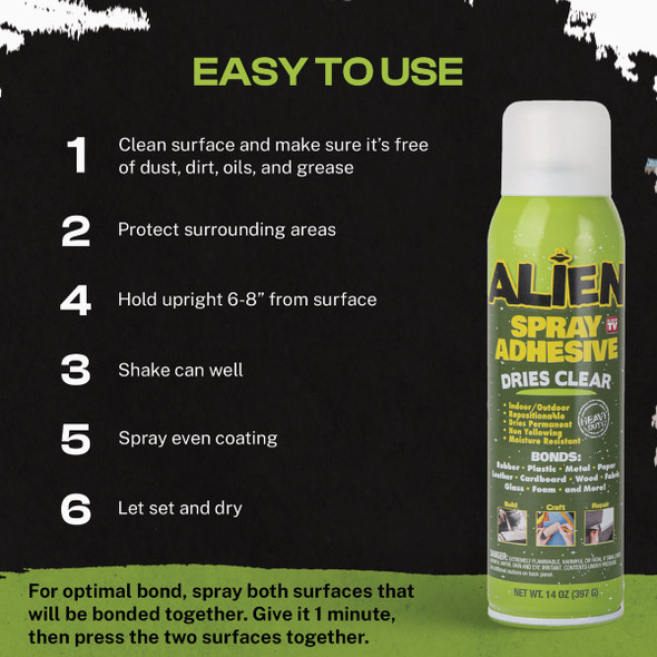 Alien 14 Oz. Spray Adhesive, Clear 9658 623560