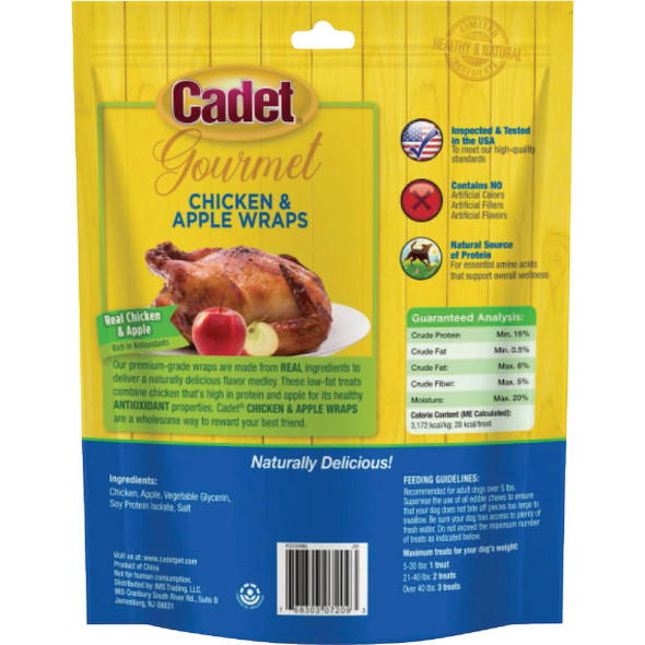Cadet Gourmet 14 Oz. Chicken & Apple Wrapped Dog Treats