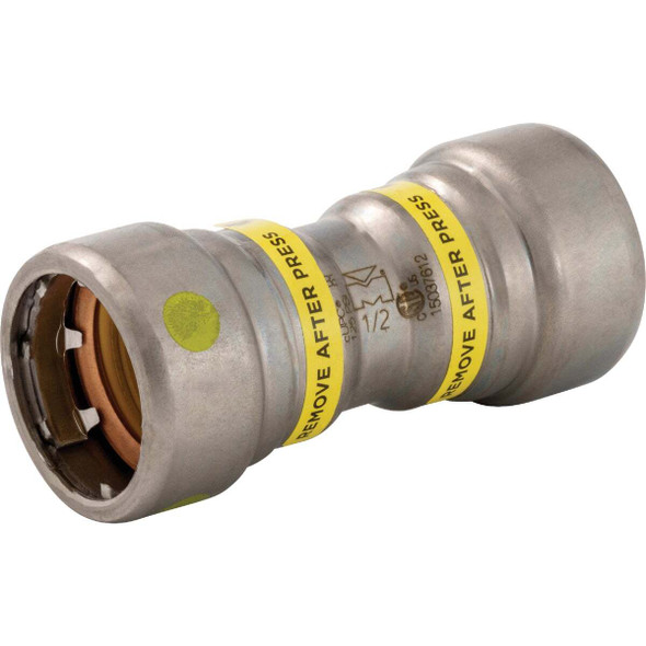 Streamline 1/2 In. P x P Carbon Steel Press Couping with Stop CP10145GL