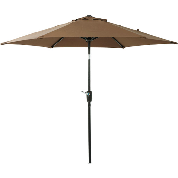 7.5 Ft. Aluminum Tilt/Crank Brown Patio Umbrella - PFAS Free 863131