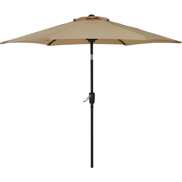 9 Ft. Aluminum Tilt/Crank Tan Patio Umbrella - PFAS Free 882479
