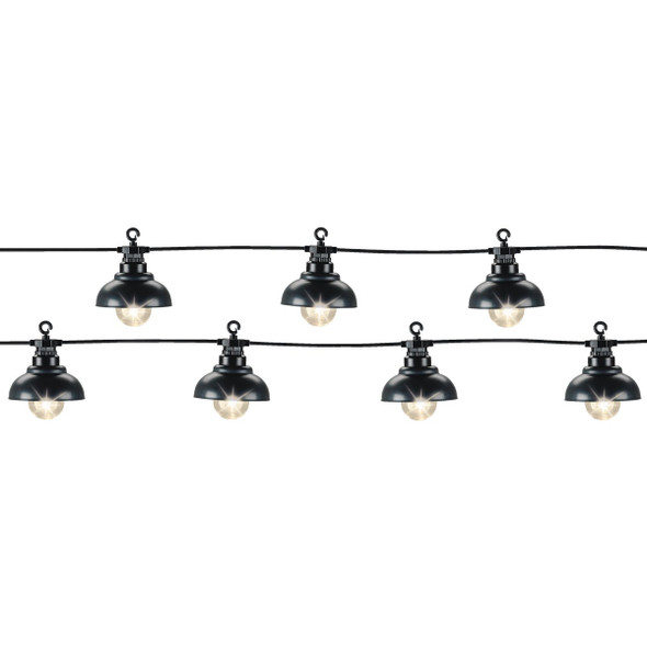 Lumineo 15 Ft. 10-Light Warm White LED Outdoor Party String Light Set 9782044