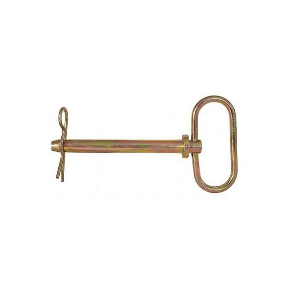 Yellow Zinc Plated Hitch Pins - 1-1/8 Diameter x 6-1/4 Inch Usable Length