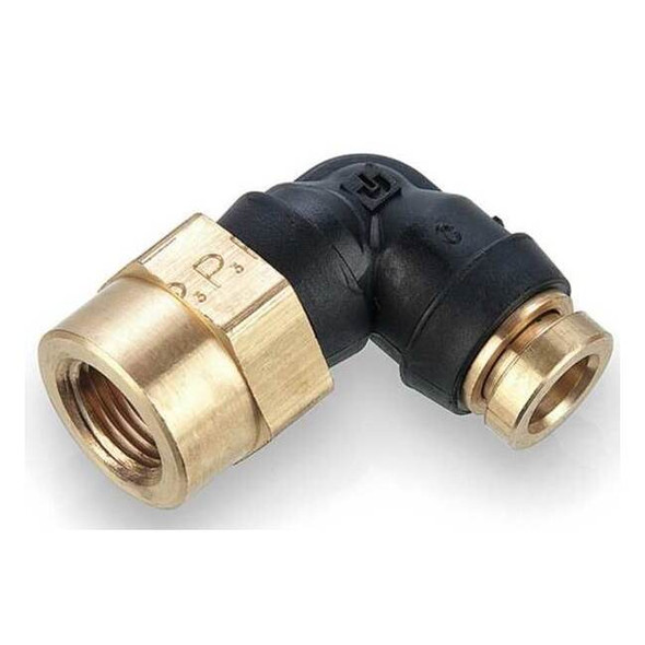 Legris Elbow,Brass,Push-Fit1/4in,FNPT1/8in 370PTCR-4-2