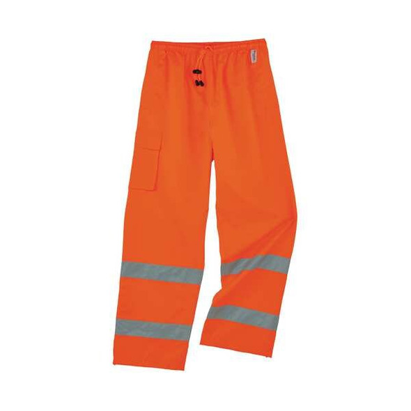 Ergodyne Rain Pants,Class E,Orange,M 8915