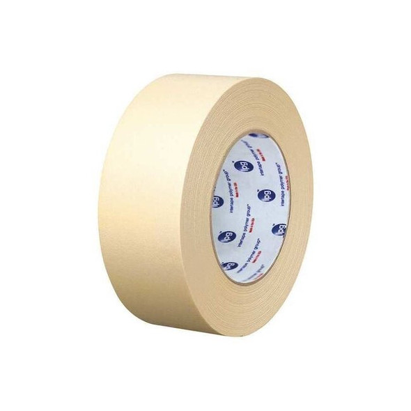 Masking Tape, 18 mm W x 54 4/5 m L, 5 mil Thick, Tan, Rubber Adhesive, 48 PK