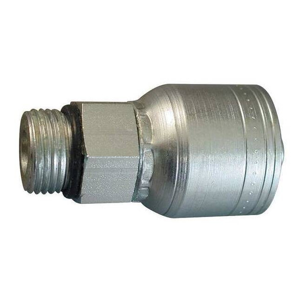 Eaton Aeroquip Crimp Fitting,1/4" I.D.,7/16",M,ORB 1AA4MB4