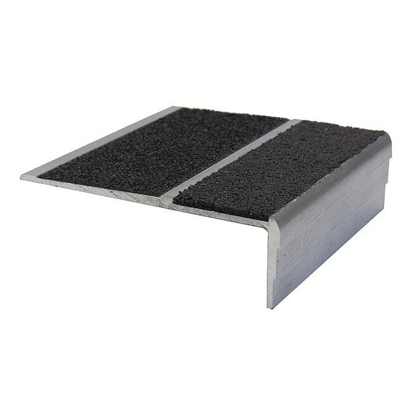 Stair Nosing Extruded Aluminum Black, 42 in W x 1/8 in Thick