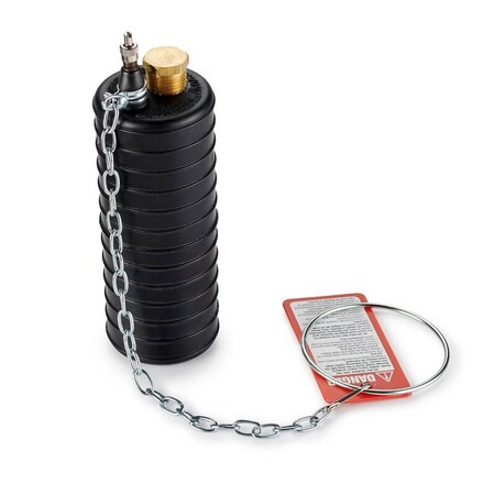 Cherne Ball Plug,Ring&Chain,8"Deflate L 262258