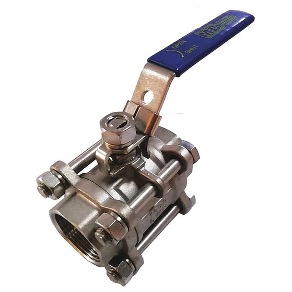 Manufacturer Varies 4" FNPT Stainless Steel Ball Valve Inline G-S3P1K-400