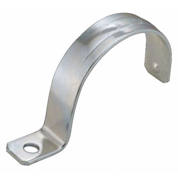Raco One Hole Strap, Conduit; EMT Use, 4 in, Steel, Zinc Plated 1341