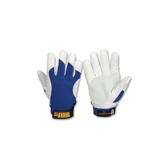TrueFit® Cold Weather Gloves, 1485, Reverse Goatskin/Spandex/Top Grain Pigskin, 2XL, Blue/Pearl