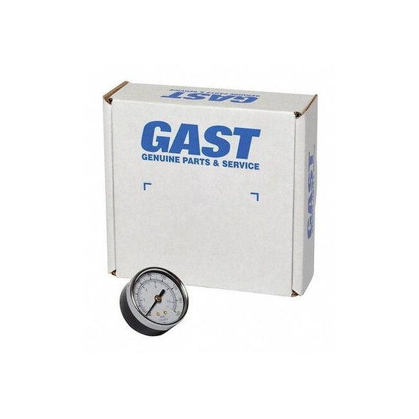 Gast Pressure Gauge, 1/4 in NPT Thread, For Gast LOA Series AA806