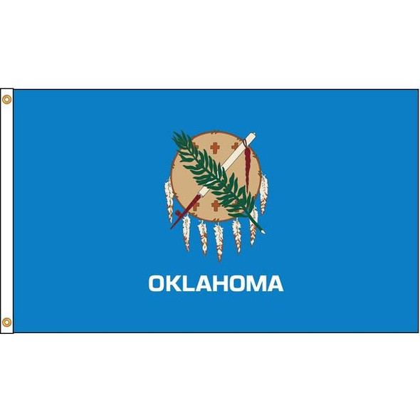 Annin Flagmakers Oklahoma Flag,5x8 Ft,Nylon 144380