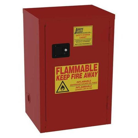 Jamco HazmatStorageCabinet,Red,Steel BP18RP
