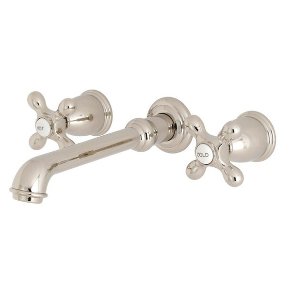 Kingston Brass Roman Tub Faucet, Polished Nickel, Wall Mount KS7026AX