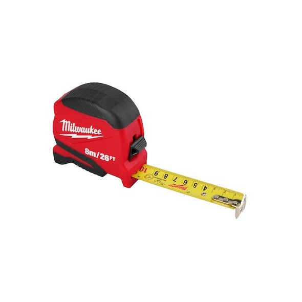 Milwaukee Tool Tape Measure,26 ft L Blade SAE 48-22-1726