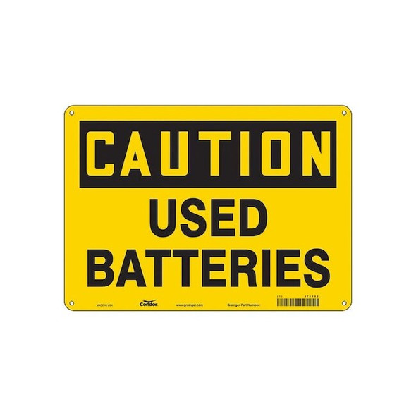 Chemical Sign, 10 in H, 14 in W, Horizontal Rectangle, English, 475Y22