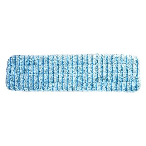 Flat Mop Pad, Hook-and-Loop Connection, Blue, Microfiber, PK12, LWBS18