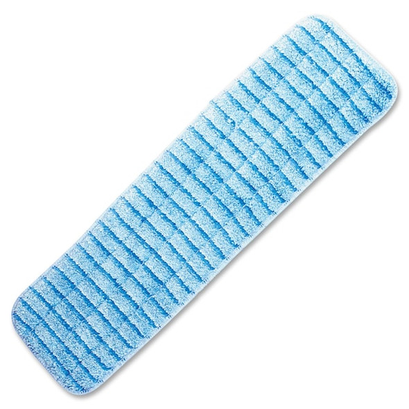 Flat Mop Pad, Hook-and-Loop Connection, Blue, Microfiber, PK12, LWBS18