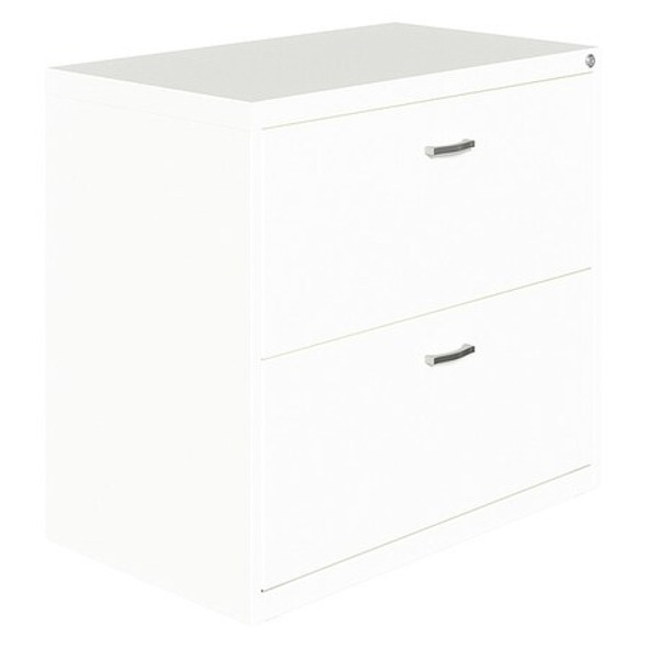 Space Solutions 2 Drawer Lateral File Cabinet, White,  Letter 24079