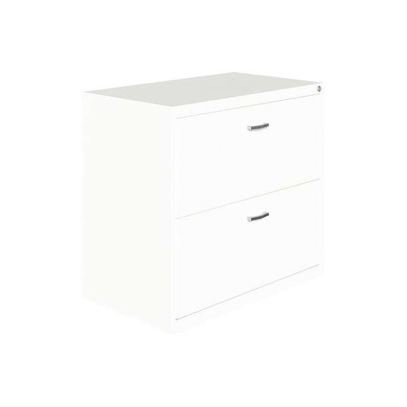 Space Solutions 2 Drawer Lateral File Cabinet, White,  Letter 24079