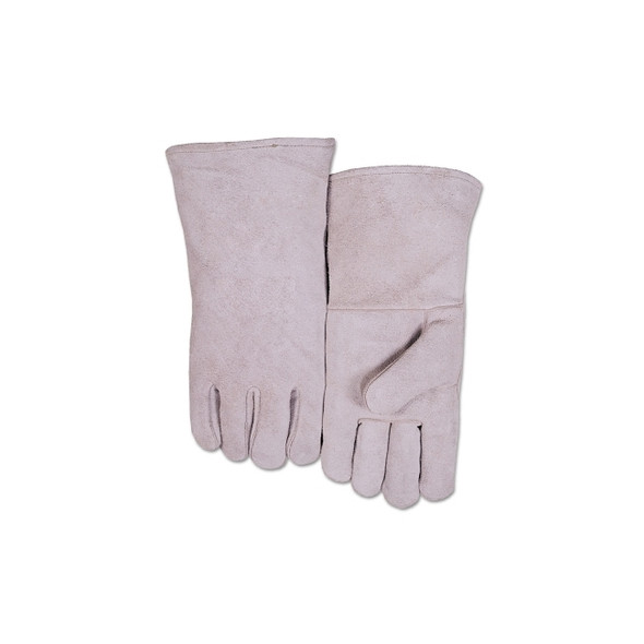 Leather Welder's Gloves, Shoulder Split Cowhide, Small, Blue
