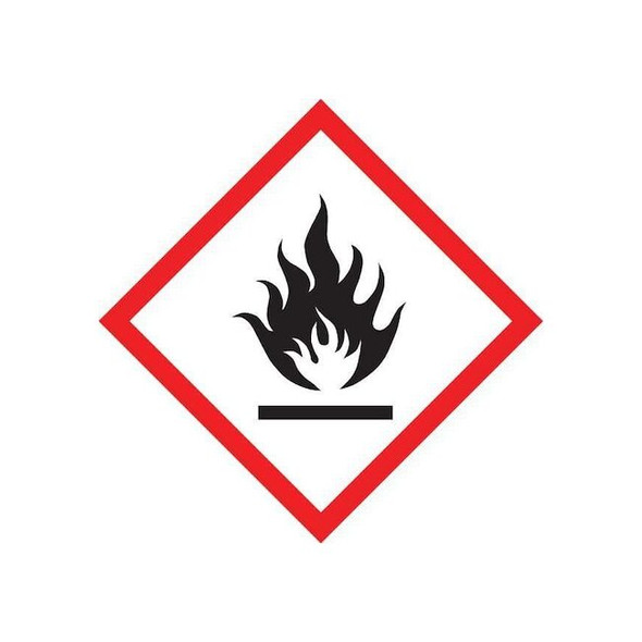 Accuform Label,Flame,2x2 In,Ctd Paper,250 Roll LZH611PS2