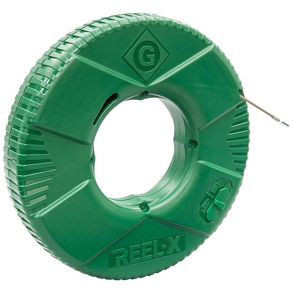 Greenlee Steel Fish Tape,Shape Flat,1/8" dia FTXS-125