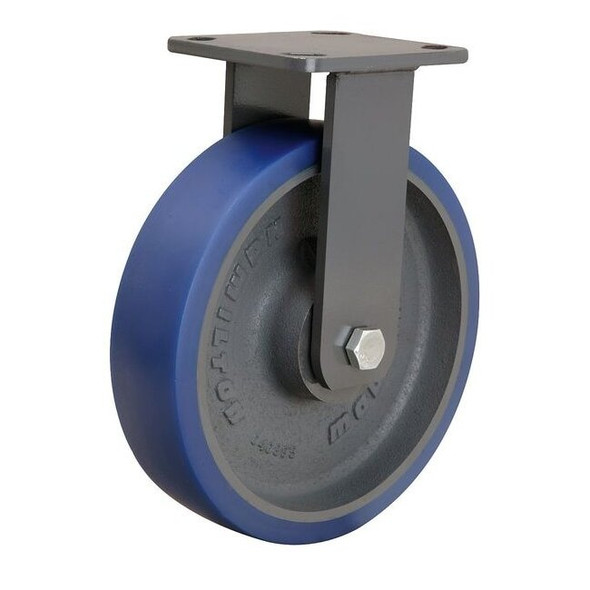 Hamilton Plte Caster,Rgd,Poly,8 in.,1200 lb.,B R-WH-8SPB