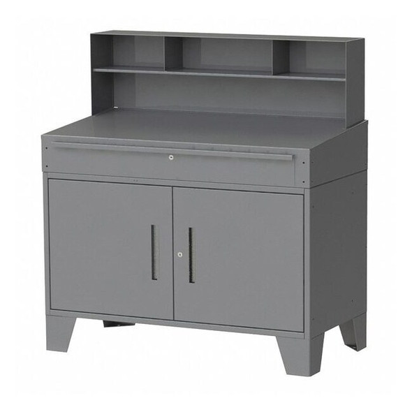 Greene Manufacturing Cabinet Shop Desk,54" H,Charcoal Gray ECB-1050-003