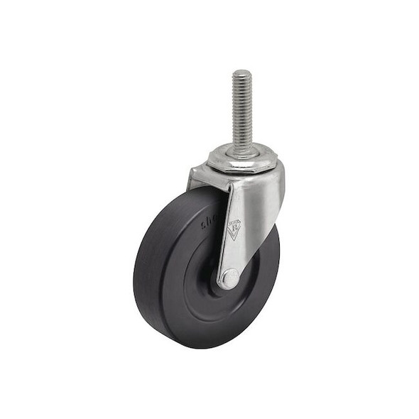 3" X 13/16" Non-Marking Rubber Soft Swivel Caster, No Brake, Loads Up To 110 lb