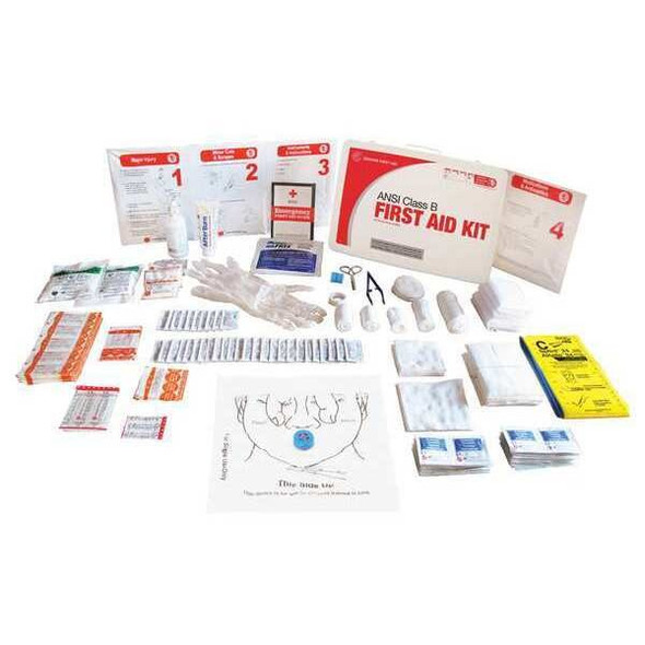 First Aid Kit and Housing, Metal 207 Components, 50 People Served