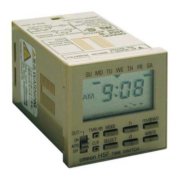 Omron Electronic Timer, Light Gray, Plastic H5F-B