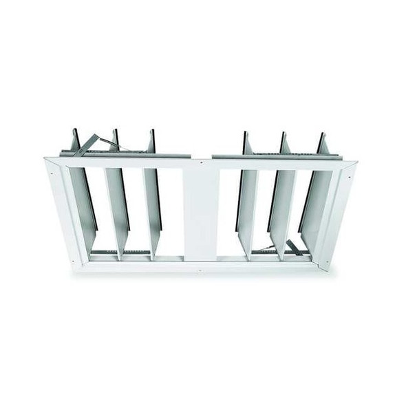 Dayton 42 in 40"H-W Aluminum Ceiling Truss Damper, 40 in x 38 in, Aluminum 3HHR8