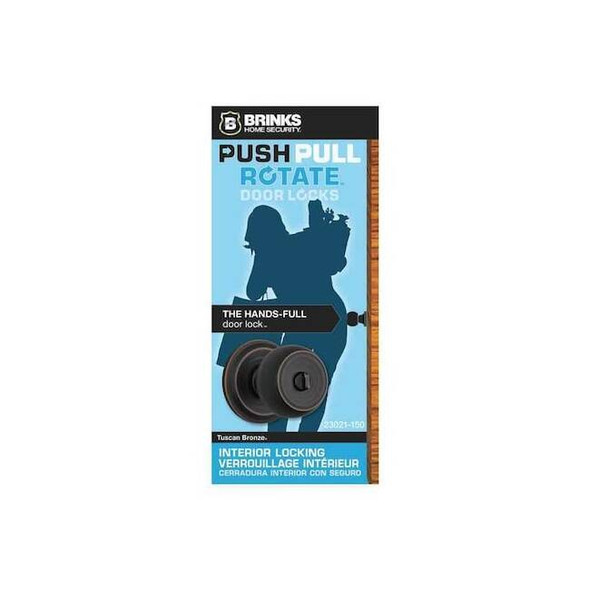 Brinks Home Security Stafford Privacy PPR Knob, Tuscan Bronze 23021-150