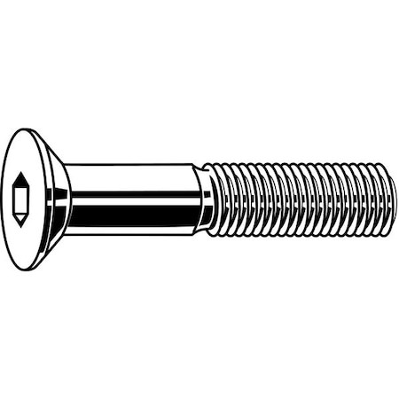 #8-32 Socket Head Cap Screw, Flat, Zinc Plated Steel, 1 in Length, 100 PK