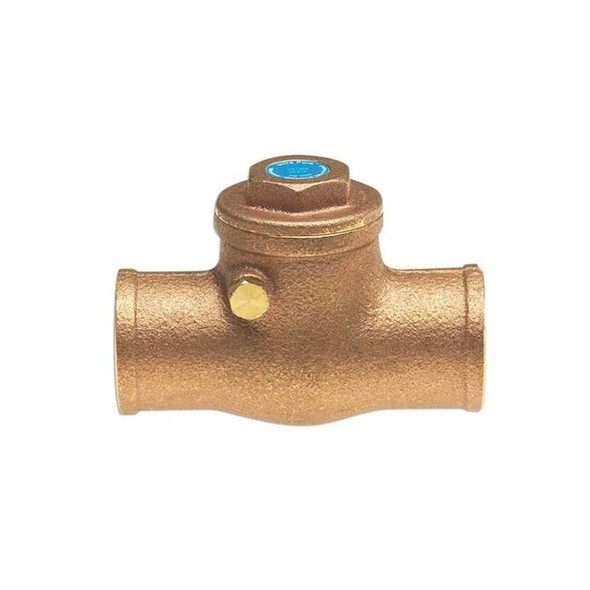 Milwaukee Valve 1-1/4" Sweat Low Lead Bronze Spring Check Valve UP1509 1 1/4