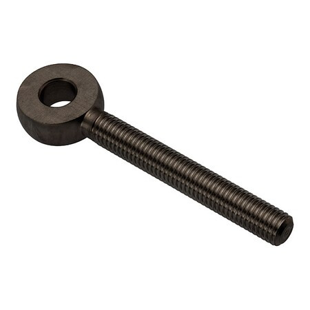Fixed Rod End, Steel, Black Oxide, 5/16"-18 Thrd Sz, 1 1/2 in Thrd Lg