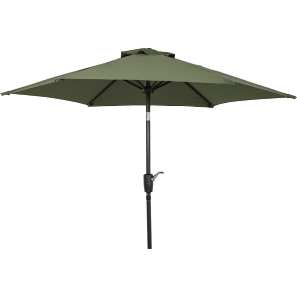 7.5 Ft. Aluminum Tilt/Crank Heather Green Patio Umbrella - PFAS Free 811207