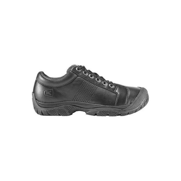 PTC Oxford, Men's Athletic Shoe, 8.5 D, Leather, 2 3/4 in Height, Black