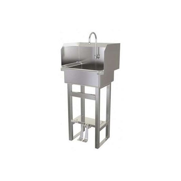Sani-Lav Hand Sink,Floor Mount,43-1/2" H,Silver 727