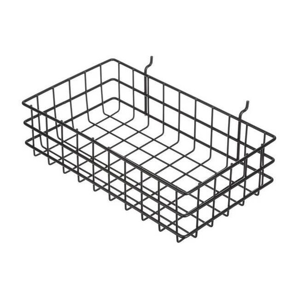 Marlin Steel Wire Products Rectangular Storage Basket, Steel, Black 923-01