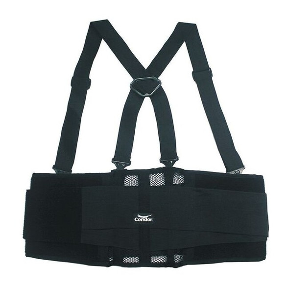 Condor Back Support,Universal, Black 3RVA8