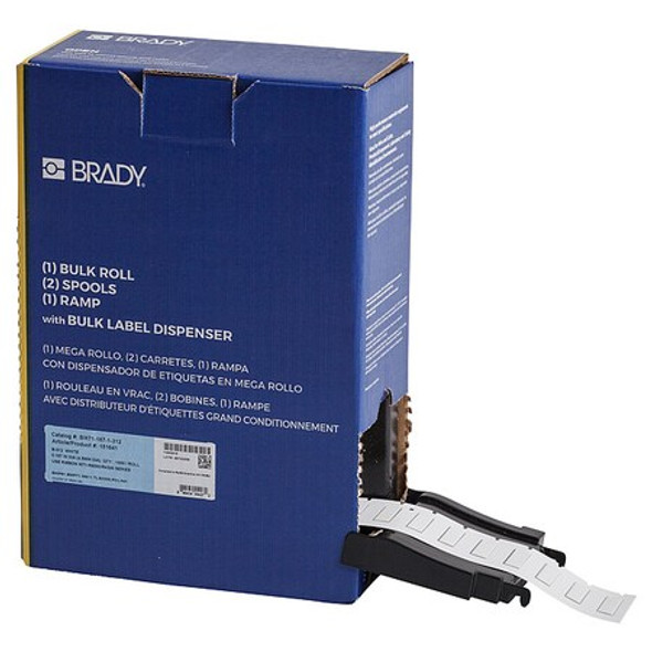 Brady Sleeve Label, White, Polyolefin, 1 in W BM-187-1-312