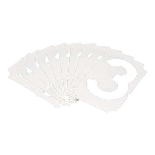 Brady NumberLabel,Polyester,2inH,1-5/8inW,PK10 5080P-3
