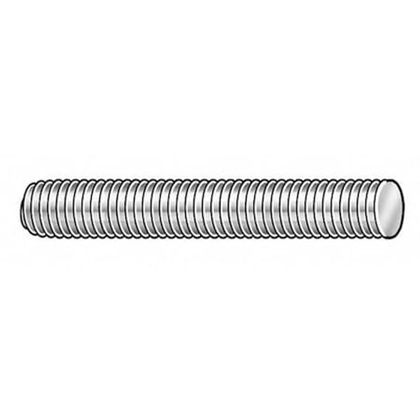 Fully Threaded Rod, 1/2"-13, 12 ft, Steel, Grade 2, Plain Finish