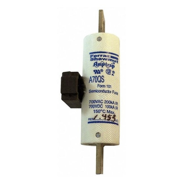 Mersen Semiconductor Fuse, 100A, Fast-Acting, 700V AC, Bolt-On A70QS100-4IL